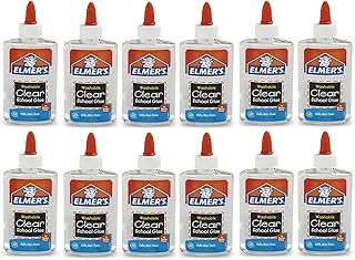 Elmer's E305 Washable School Glue, 5 oz Bottle, 12 Pack, Clear