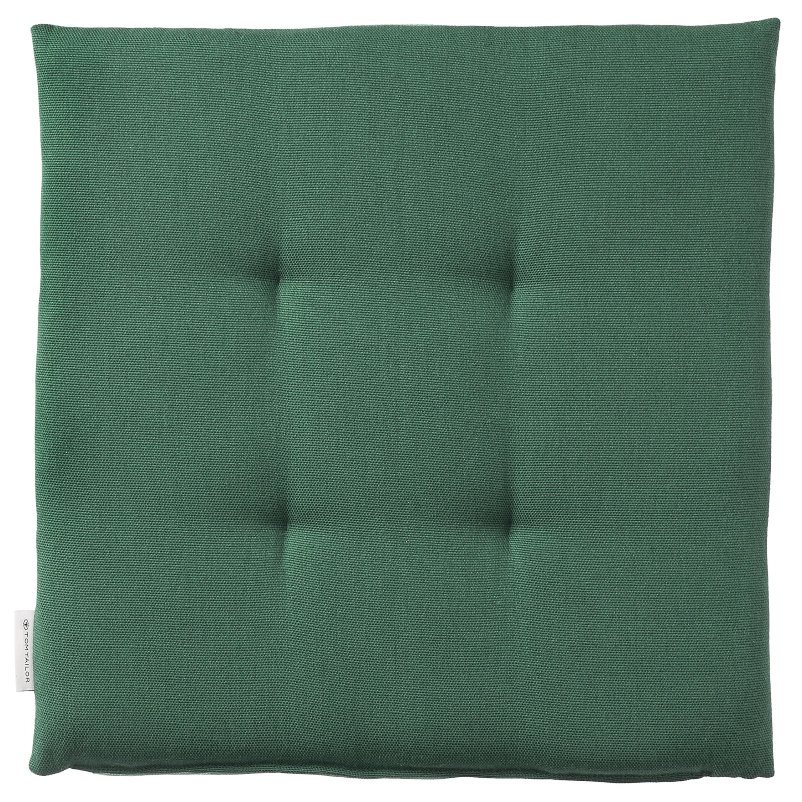 TOM TAILOR Oeko Tex - Juego de 6 cojines para silla (40 x 40 cm, lavables para comedor, silla de oficina, banco, suelo y muebles de jardín), color verde