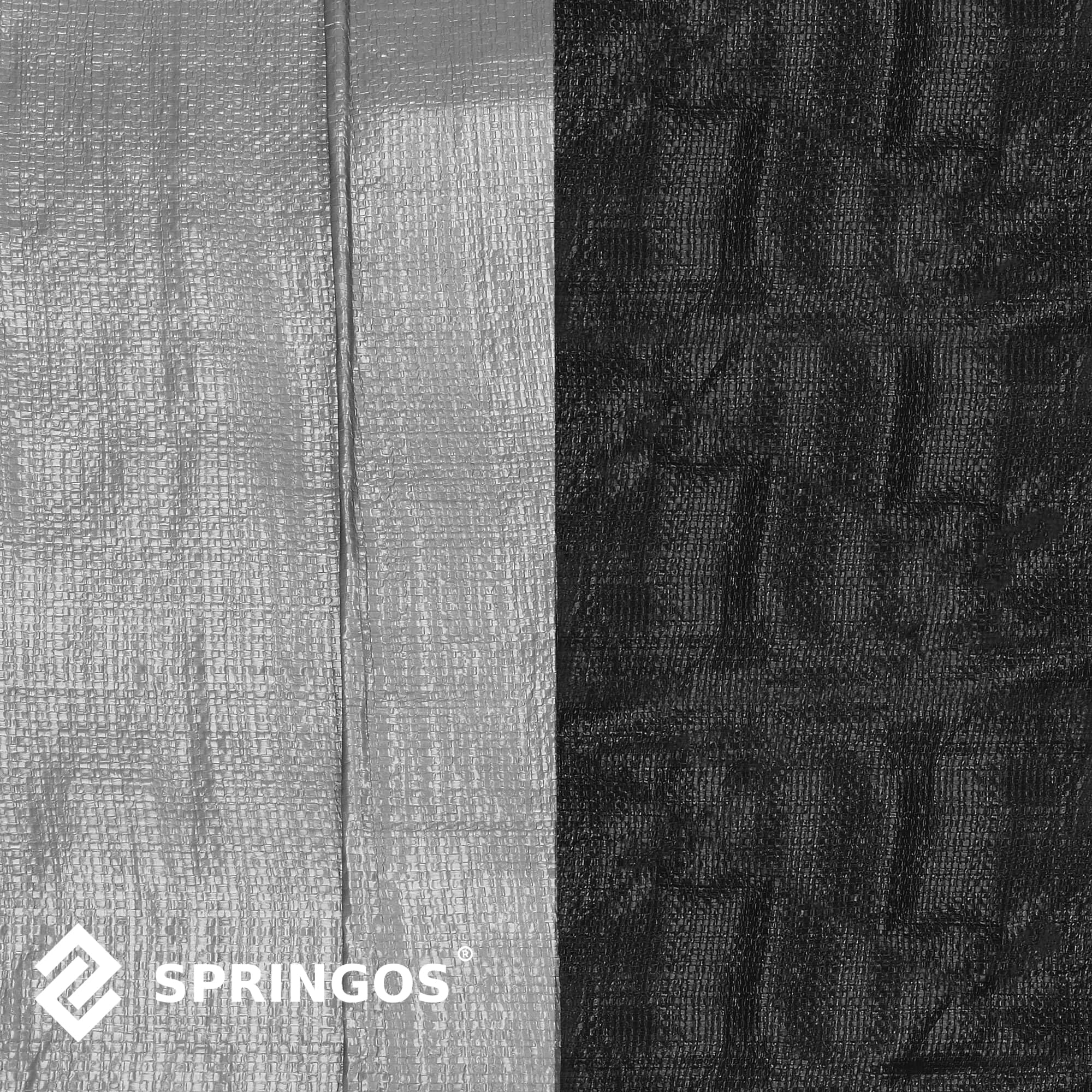 SPRINGOS Lona de protección, 6 x 8 m, Esquinas reforzadas, Ojales de Polietileno, 270 g/m2, Lona de protección, Lona de Camping, Impermeable, Doble Cara