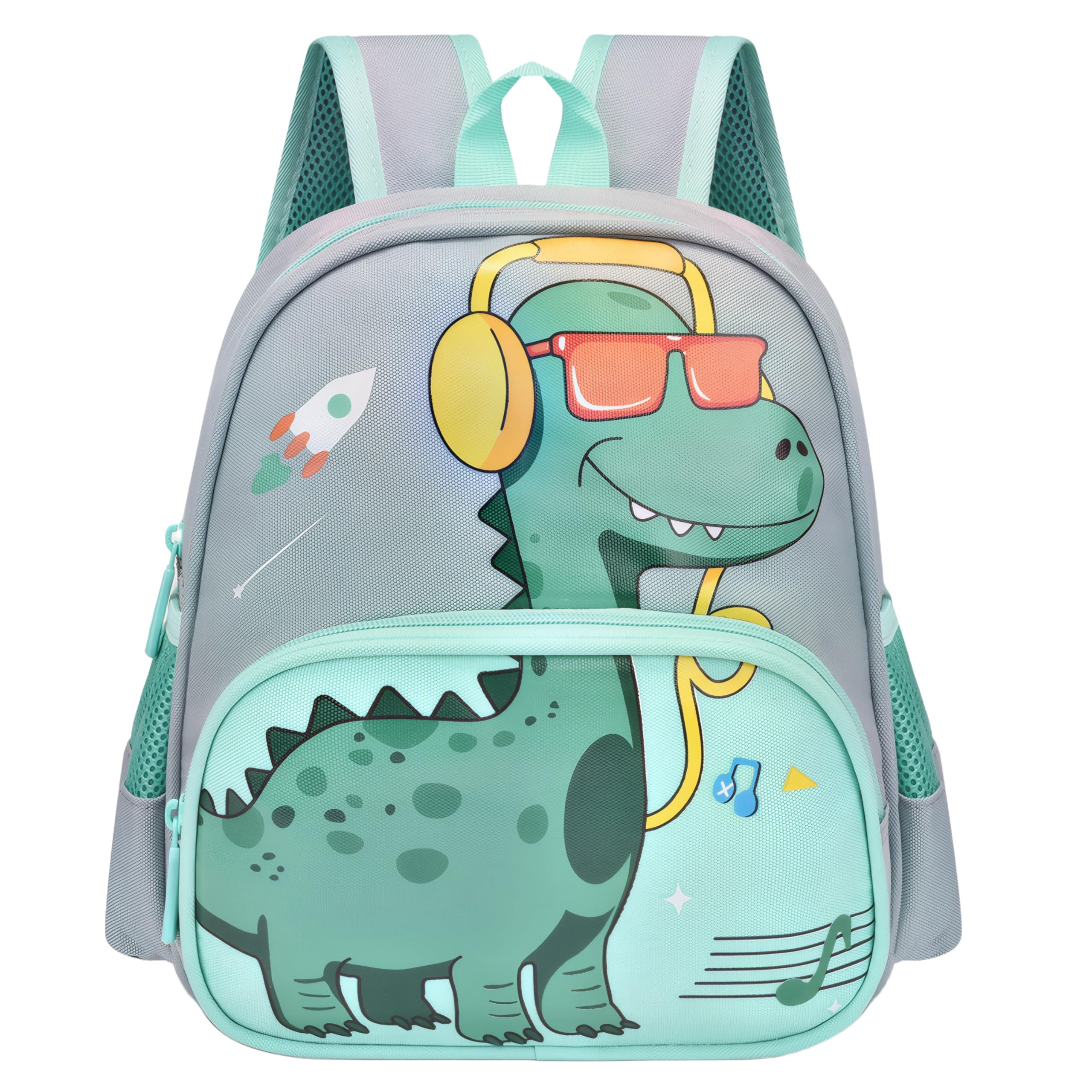 Lifelix Cute Toddler Backpack Preschool Dinosaur Schoolbag for 2-6 Boys Kindergarten Children Travel Bookbag (Grey)