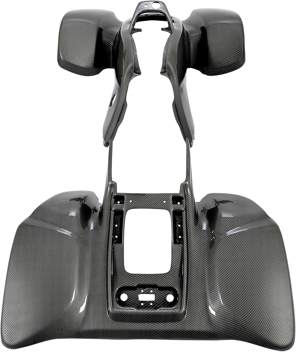 HECASA Plastic Front+Rear Fenders Compatible with 1999-2004 Honda TRX 400EX Mud Guard Kit Carbon Fiber Color