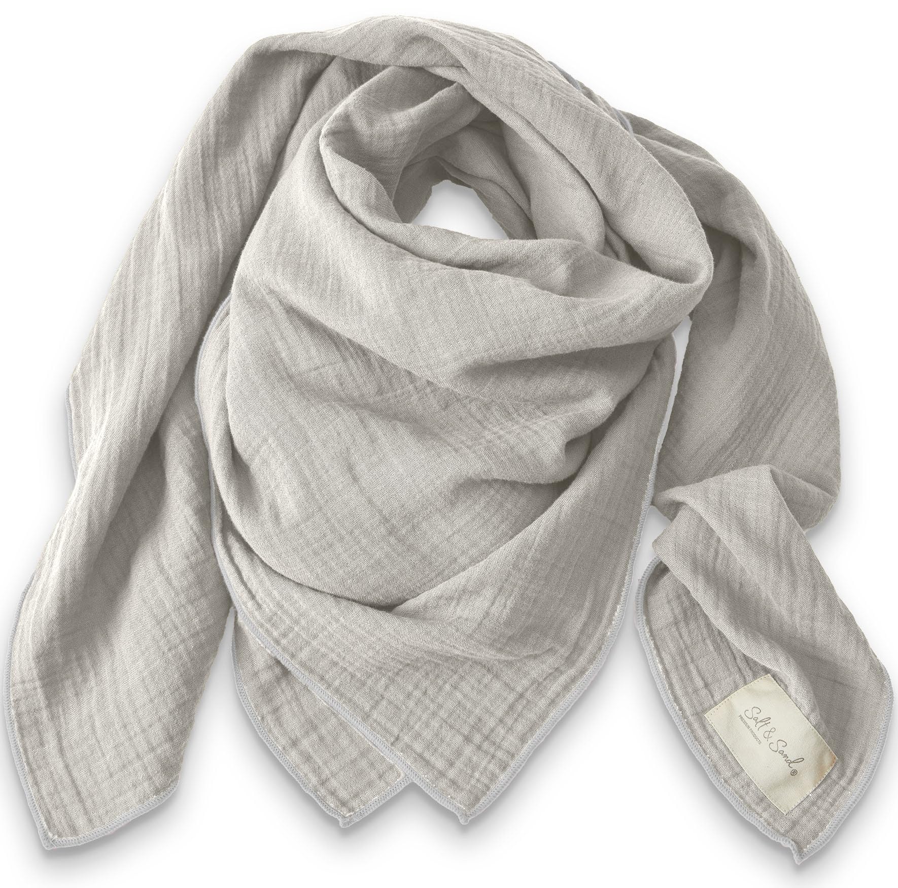 Salt & Sand Musselin Tuch Damen PREMIUM QUALITÄT/Schals & Tücher für Damen/Halstuch Damen/Musselin Schal Damen/Musselintuch Damen/Halstuch - ÖKO-TEX 100 - besonders hautfreundlich