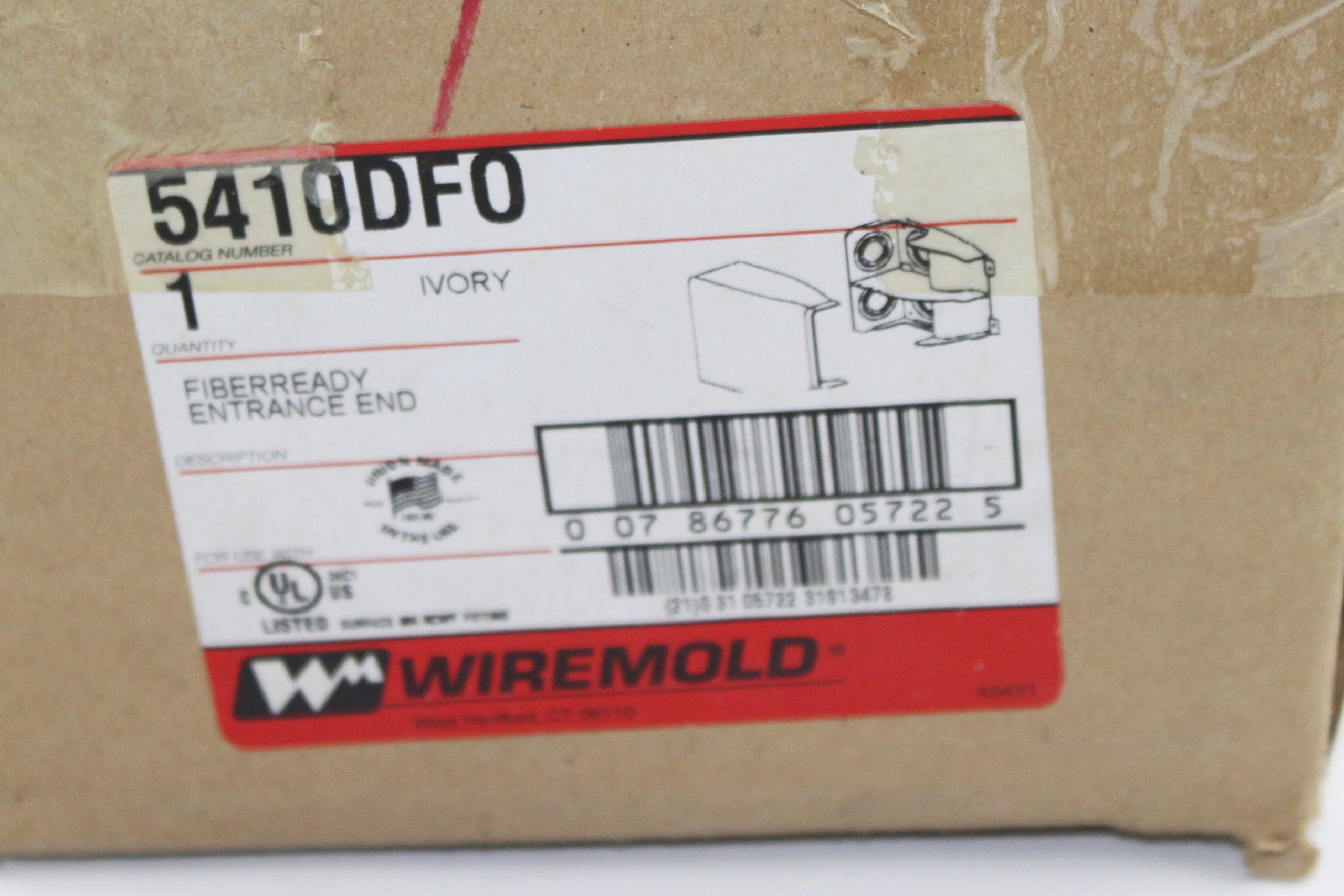 WIREMOLD 5410DFO Radiused Divided Ent Cap Fittng,Ivry,PVC