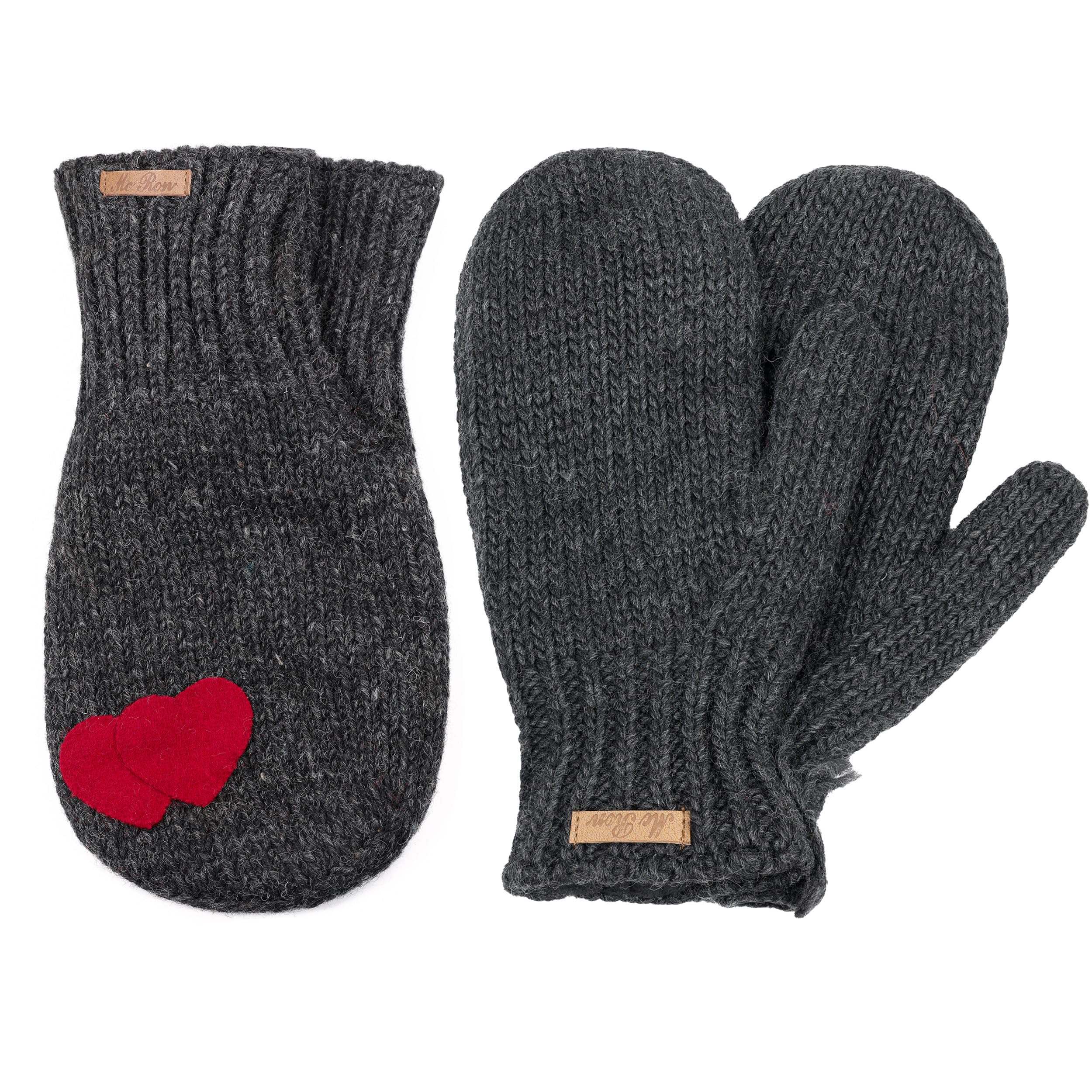 McRon Set Partnerhandschuh Modell Valentina (mit Herz) + Fäustlinge
