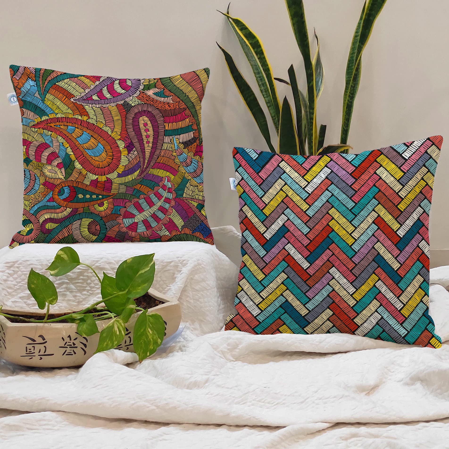 See full amazon price history chart for STITCHNEST Abstract Printed Poly Cotton Cushion Covers, Set of 2 (24 X 24 Inches) - 200Tc, Multicolor STITCHNEST Abstract Printed Poly Cotton Cushion Covers, Set of 2 (24 X 24 Inches) - 200Tc, Multicolor (B09MQGXWQ8) Amazon Price History, Amazon Price Tracker