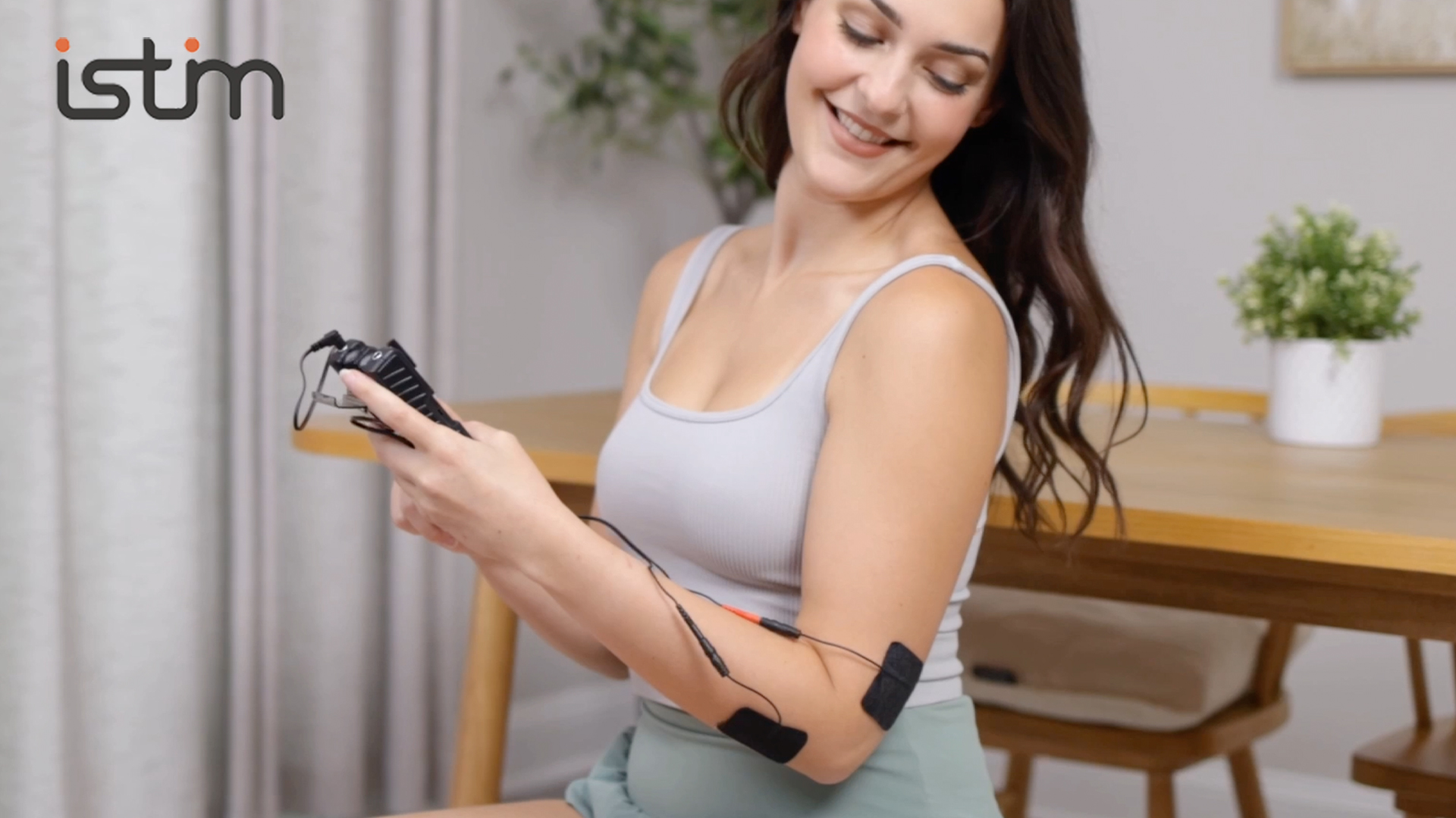 ISTIM EV-804 TENS/EMS 2 Channel Rechargeable Muscle Stimulator For Pain Relief