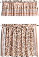 Vista 53 de Maison d' Hermine Juego de cortinas de cocina para ventanas 100% algodón Juego de cenefas de cocina para el hogar [2 niveles (71 cm x 91 cm) y 1