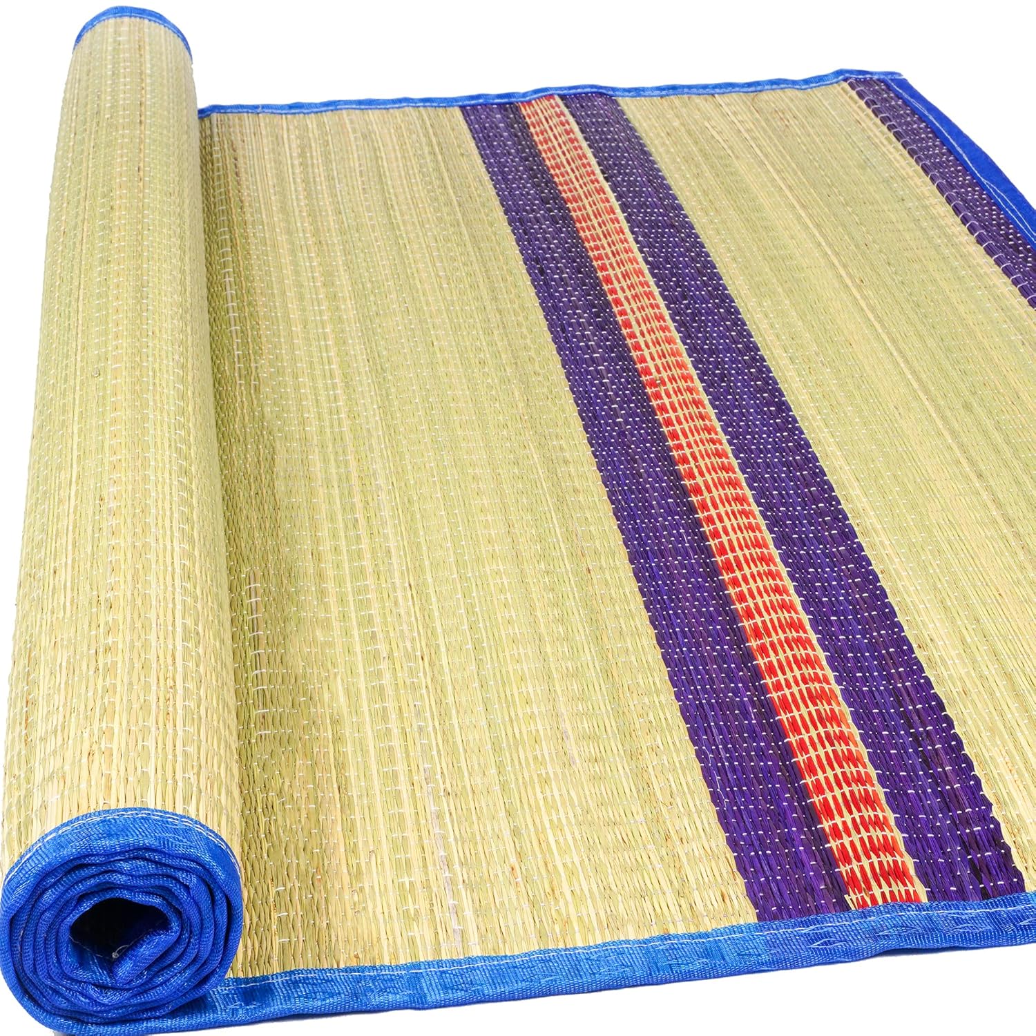 Charqoal Korai Grass Mat 3.5 X 6 Feet (42 X 72 Inch) Large Size Versatile Bed Mats/Yoga Grass