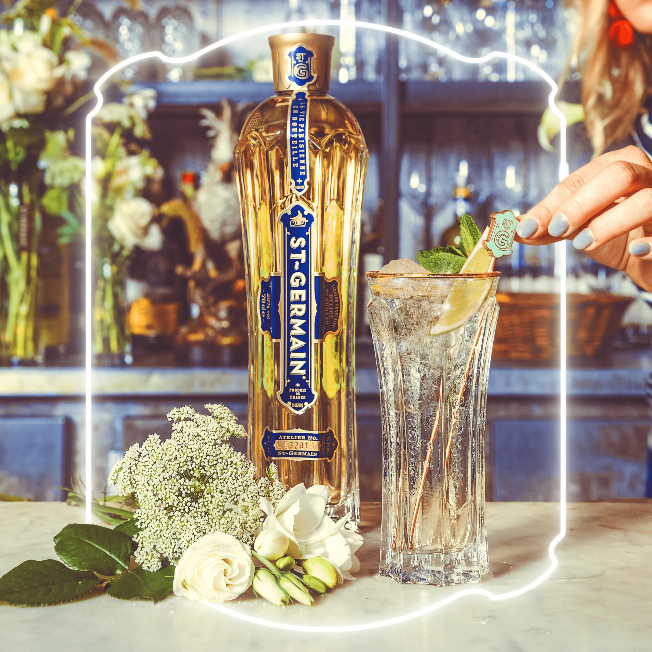 St-Germain Liquore Artigianale ai Fiori di Sambuco, Vol. 20%, 70 cl / 700 ml, raccolti a mano e senza aromi artificiali