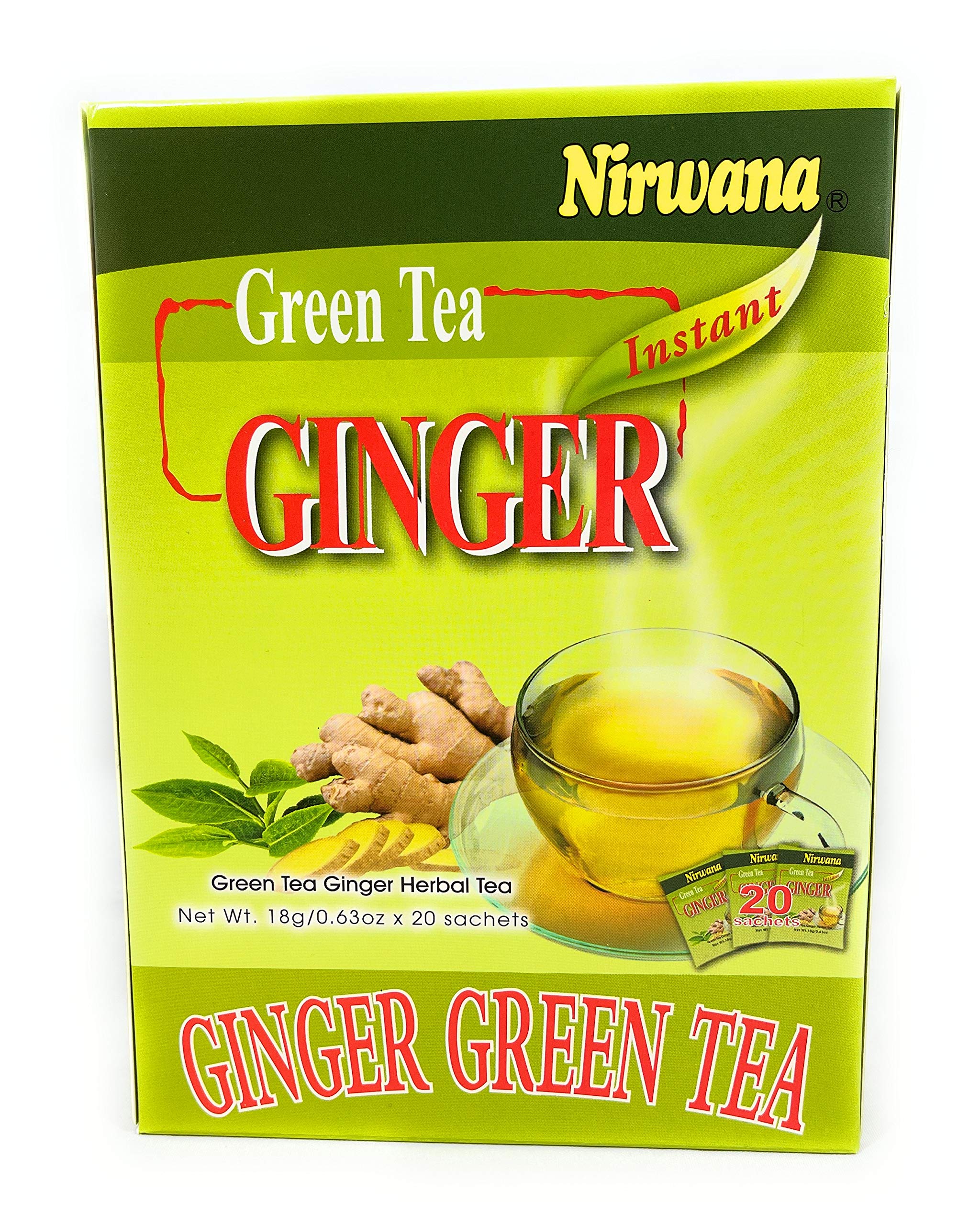 Green Ginger Tea – Refreshing Blend of Green Tea and Ginger with a Hint of Lemon | Antioxidant-Rich, Naturally Energizing Herbal Tea | Perfect for Gifts, Wellness, and Daily Enjoyment | 20 Tea Bags