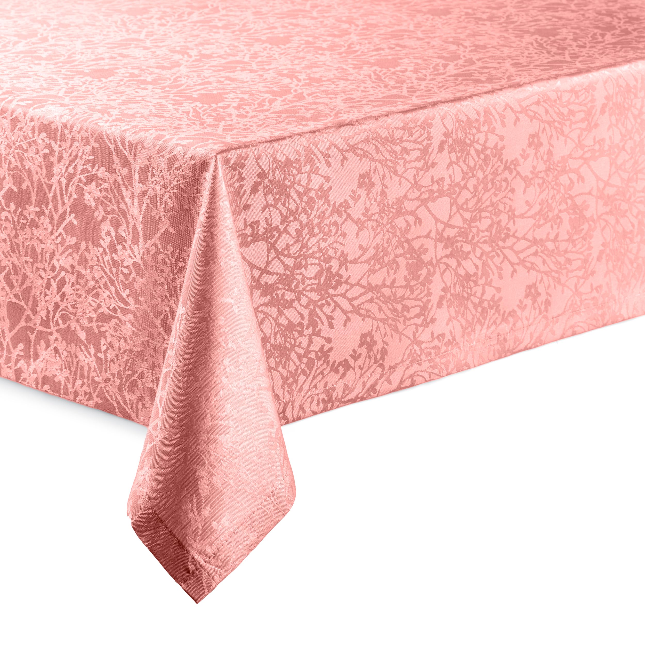 Hochwertige Tischdecke mit Saumrand Harmony Altrosa Eckig 130 x 160 cm pflegeleicht Küche, Haushalt & Wohnen