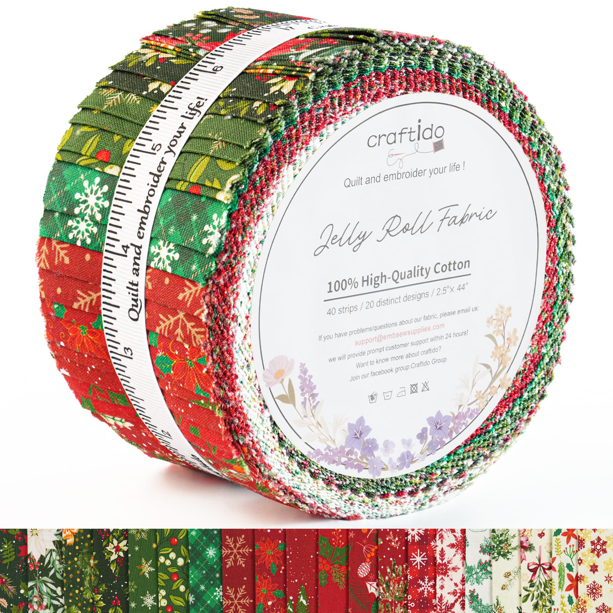 Craftido Jelly Roll Fabric