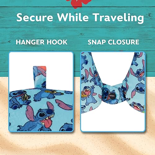 Miniatura 4 de Disney Stitch Kids - Almohada de viaje para el cuello para avión, automóvil y oficina, cómoda y transpirable, color azul