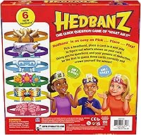 Vista 9 de Spin Master Games, Hedbanz Edición 2023 con nuevas cartas, juego de mesa de adivinanzas de imágenes, para familia y niños, 2-6 jugadores