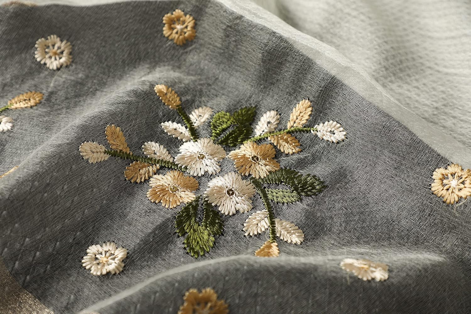 WINCESS.YU Silk Scarf for Women Lightweight Shawls and Wraps for Weddings Fashion Pashmina Shawl Embroidered Scarves - Image 4