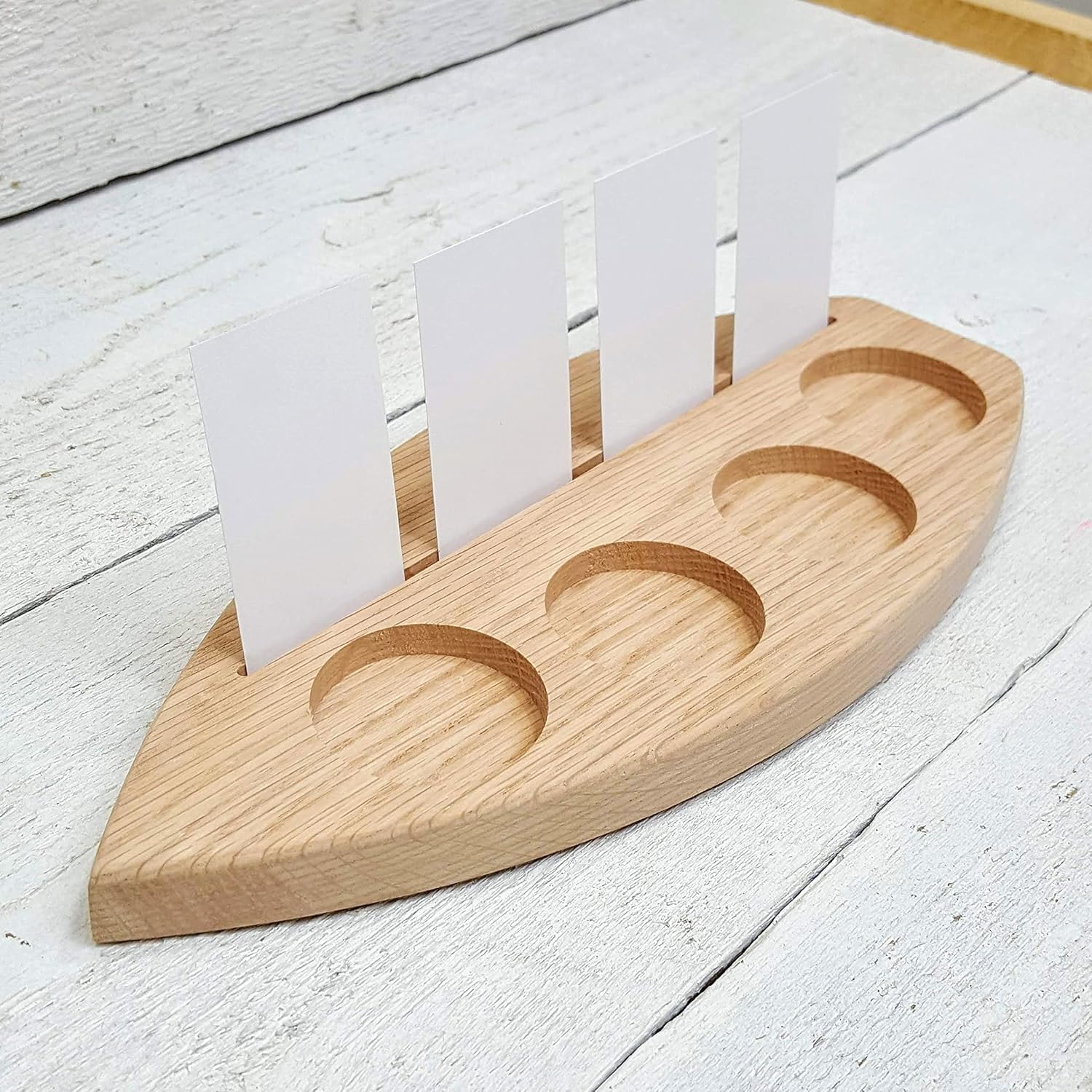 Beer Flight Sampler Paddle Board Surfboard Shape. For 4oz to 5oz Glasses. Made in Oakville, MD USA.