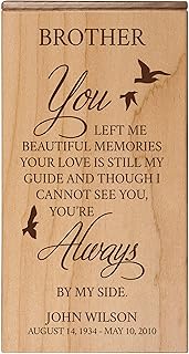 LifeSong Milestones Urns for Ashes Adult Male Urns for Human Ashes Adult Female Custom Engraved Cremation Urns for Human Adult Ashes Medium Decorative Maple Wood Funeral Keepsake Box for Brother