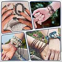 Vista 6 de Elastic Thread 1mm - 200 Yards Elastic String Roll for Sewing, Jewelry, Bracelet Making - Stretchy Polyester and Latex Bead String - Easy to Cut