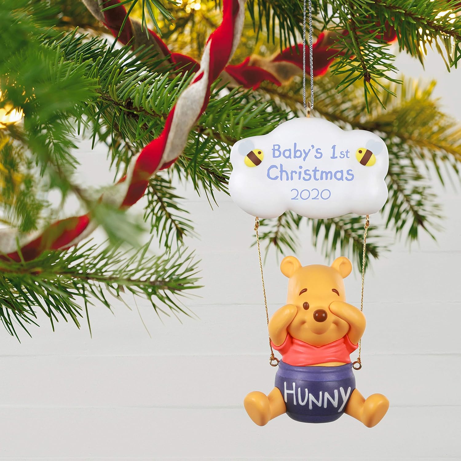 Hallmark Keepsake Ornament 2020 Year-Dated, Disney Winnie The Pooh Baby's First Christmas