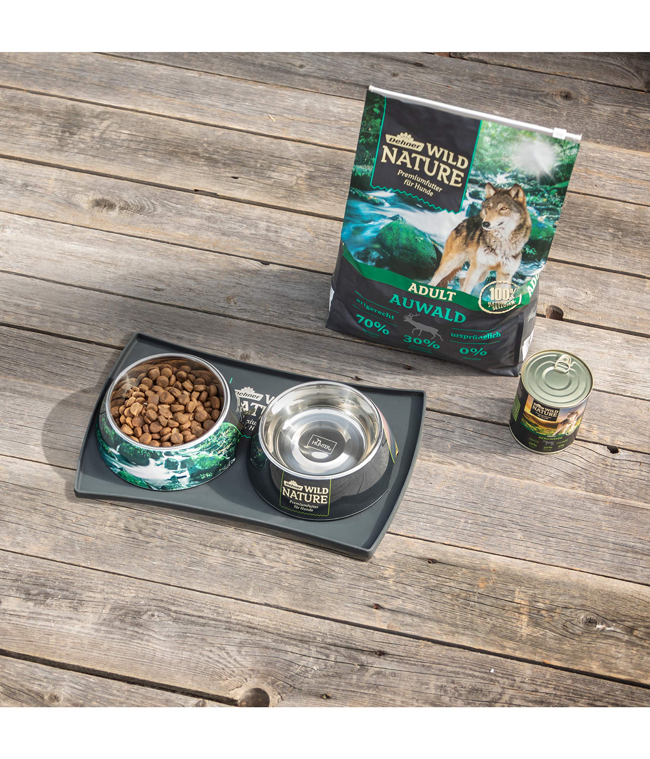 Dehner Wild Nature Hundefutter Bergweide, Nassfutter getreidefrei / zuckerfrei, für ausgewachsene Hunde, Pferd, 6 x 800 g Dose (4.8 kg)