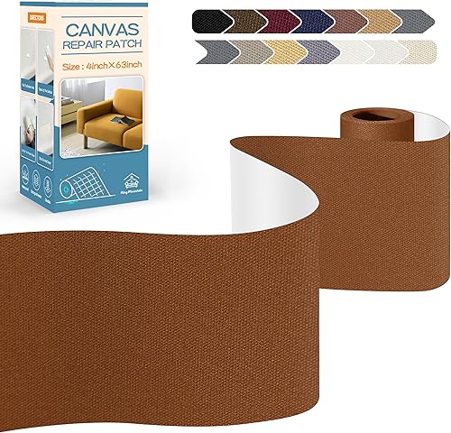 Vista 483 de KING MOUNTAIN Cinta de reparación de lona, parche para equipos para exteriores, 4 x 63 pulgadas, impermeable, autoadhesiva para reparar cubiertas
