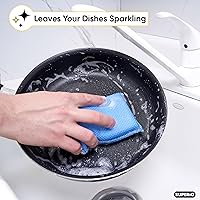 Vista 6 de Superio Miracle - Esponjas de microfibra para cocina, antiarañazos, limpieza multiusos de platos, ollas, sartenes y encimeras, lavable a máquina