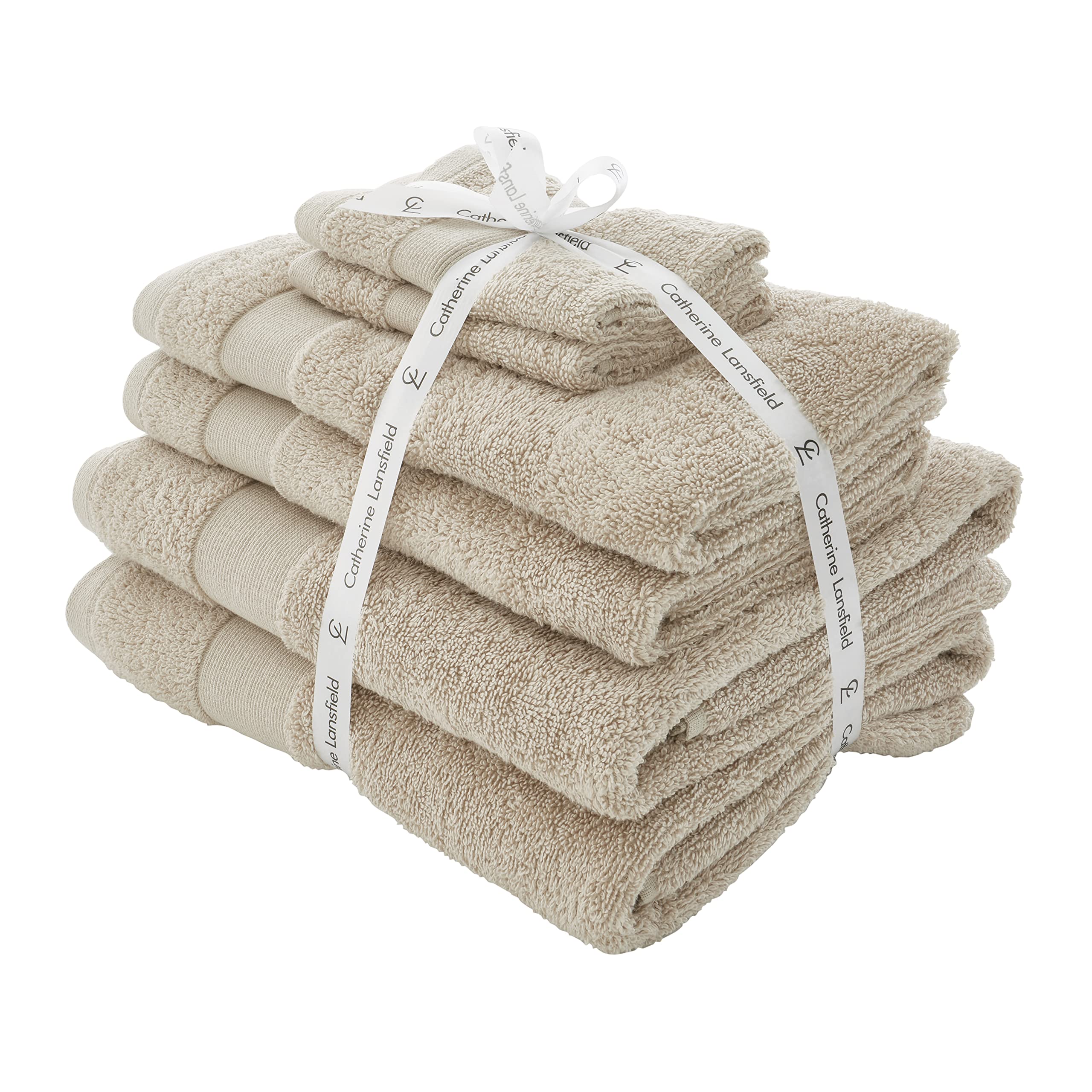Catherine Lansfield, Natural, 6 Piece Towel Bale