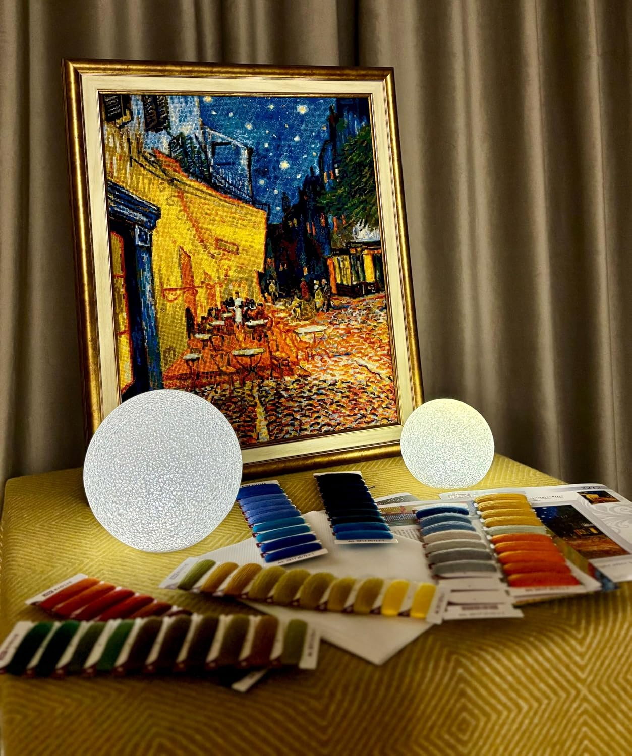 RIOLIS - Café Terrace at Night After V. Van Gogh 2217, Cross Stitch Kits 15¾" x 19¾", Cross Stitch Kits for Beginners & Advanced, Crossstitching Kit Adult, Embroidery Counted Stitching Kit
