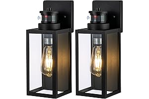 Cattleya Lighting Motion Sensor Outdoor Wall Light, 2-Pack