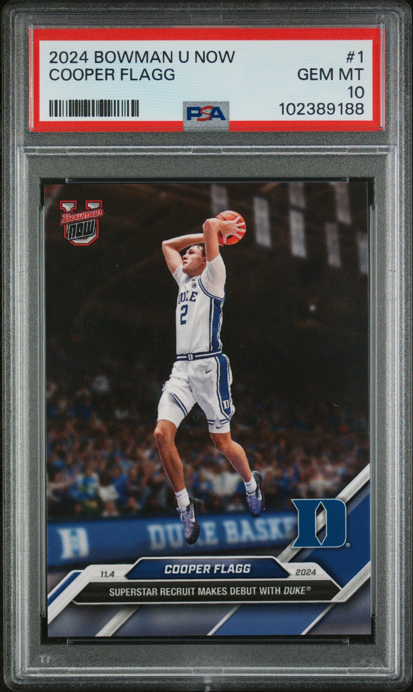 Amazon.com: 2024 Bowman U Cooper Flagg Rookie Card #1 Graded PSA 