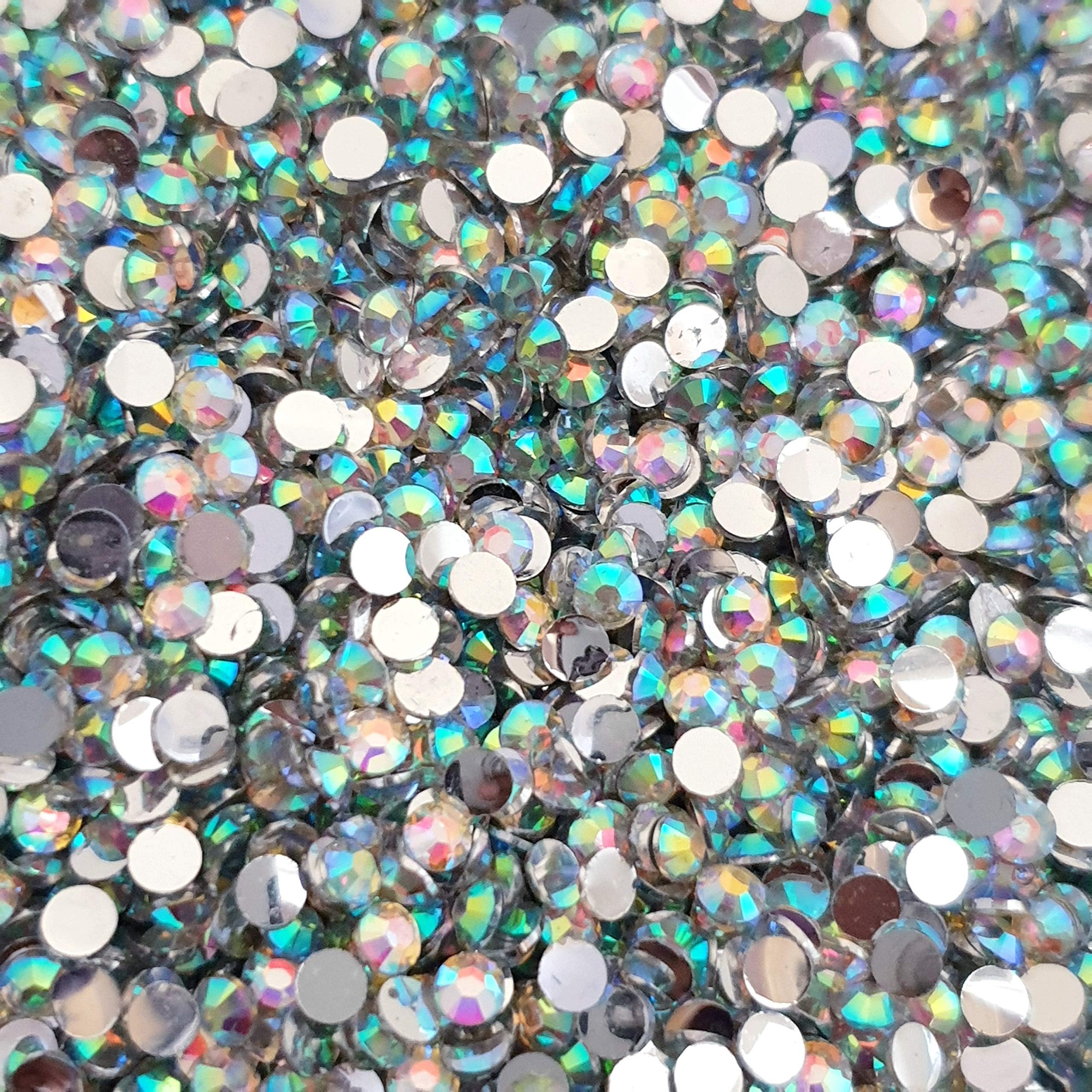3000pcs 3mm ss12 Crystal AB Flat Back Round Resin Rhinestones Craft Gems C33