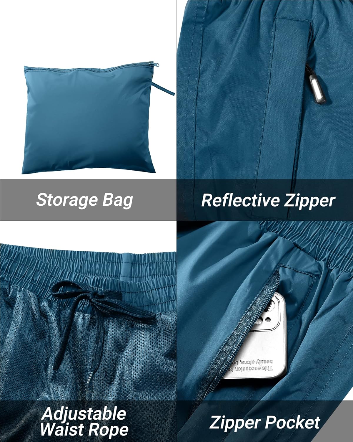 Outdoor Ventures Men's Rain Suit Waterproof Breathable Rain Gear Golf Rain Suits for Male (Rain Jackets and Pants)