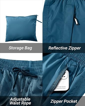 Outdoor Ventures Men's Rain Suit Waterproof Breathable Rain Gear Golf Rain Suits for Male (Rain Jackets and Pants)
