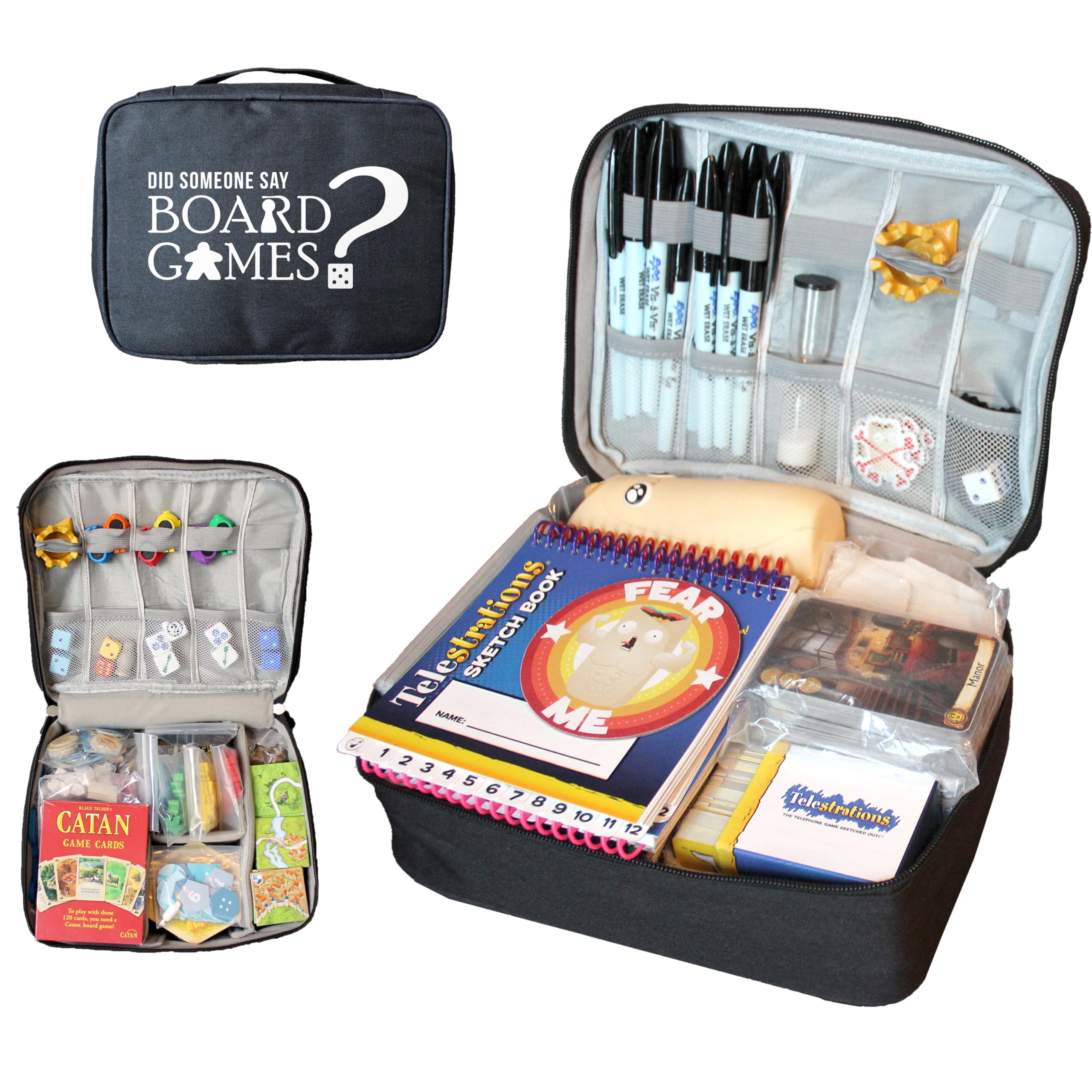 Fangorn Forge Travel Game Bag for Board Games and Accessories, Carrying Case for Dice, Components, and Game Pieces (Board Games?)