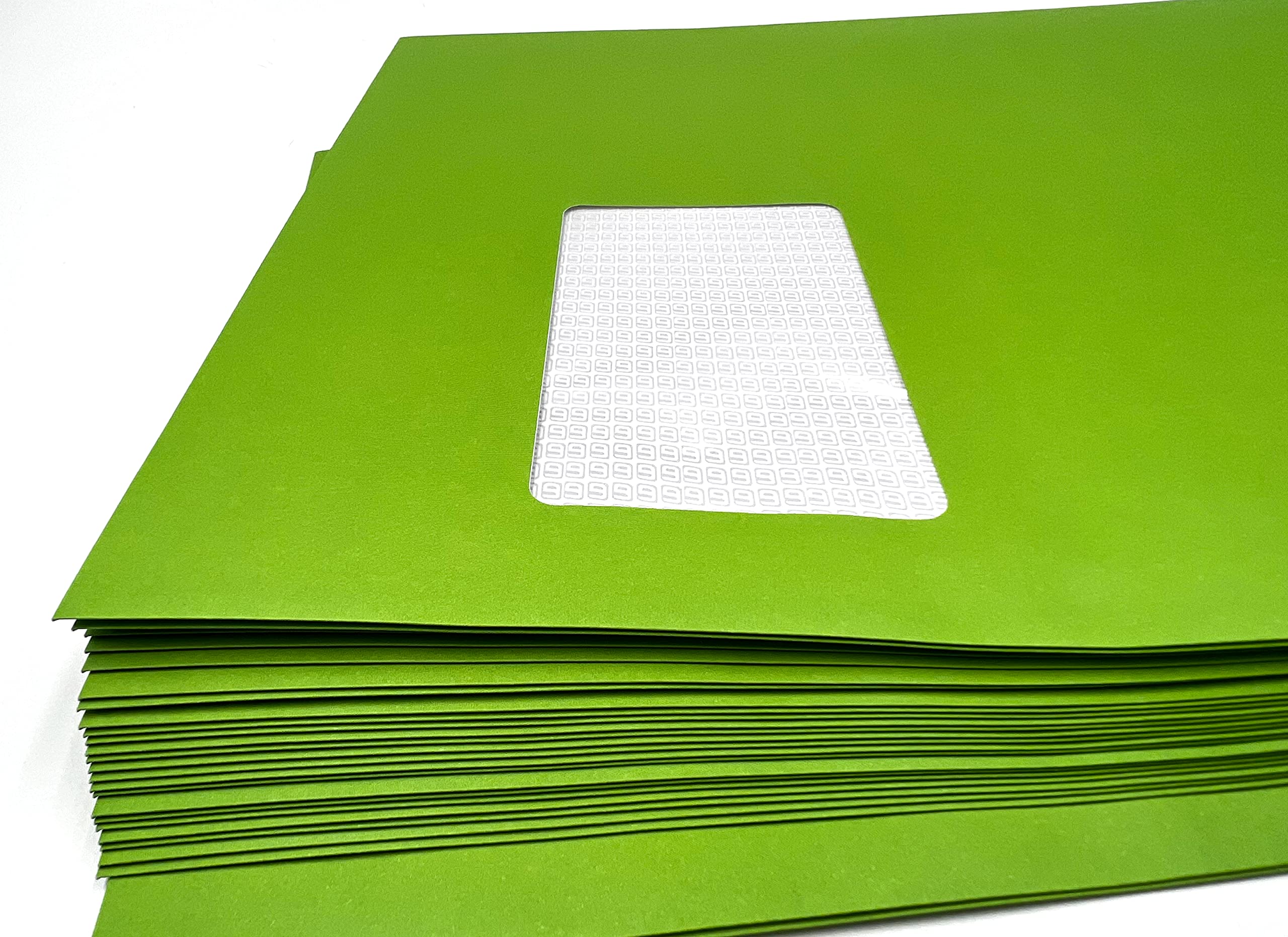umschlag-Discount - 50 Window Envelopes, Green, Spring Green, Intense Green, Apple Green, C4 = 324 x 229 mm, Peel and Seal - Image 3