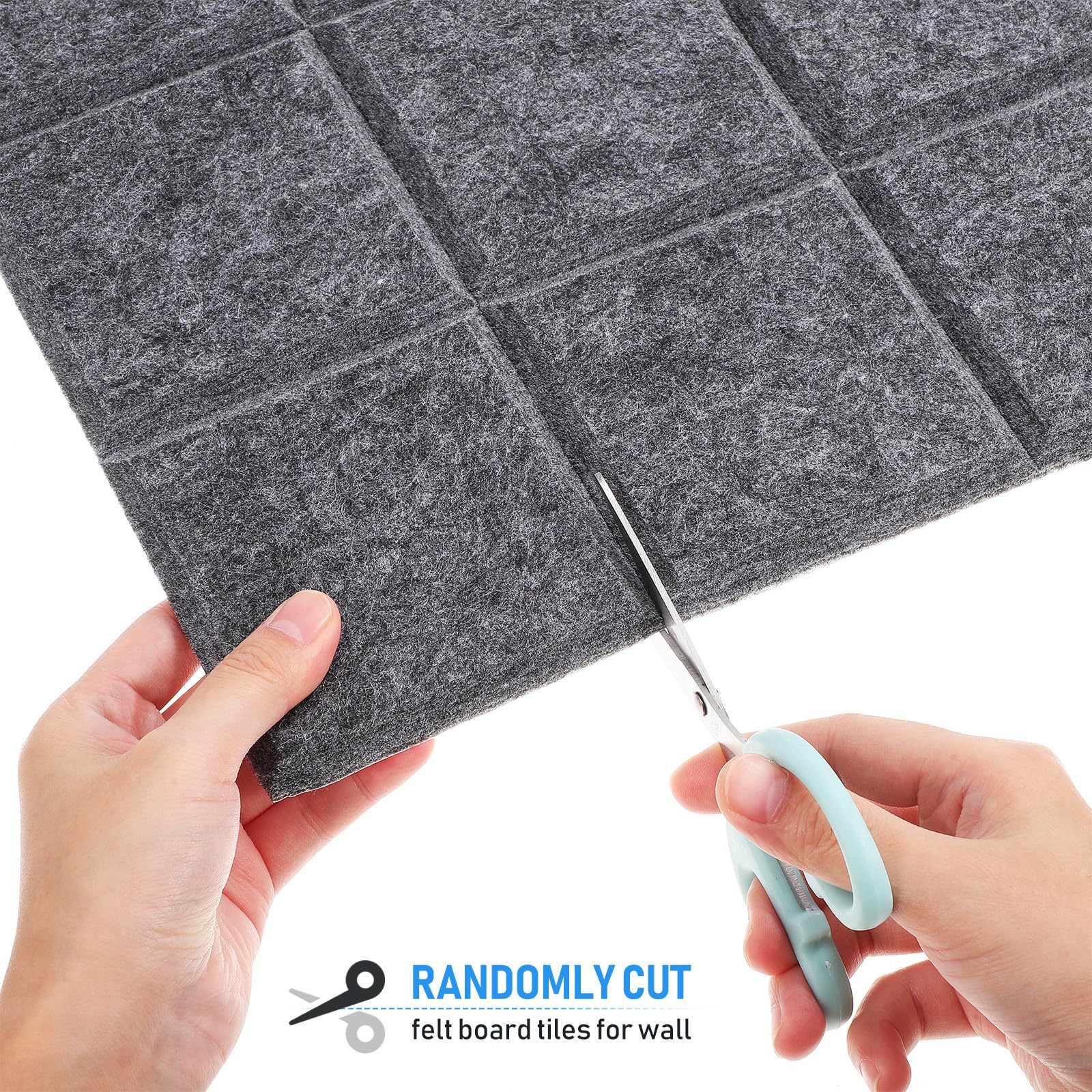 8 Piezas Tablón de Anuncios de Fieltro Autoadhesivo 30x30cm