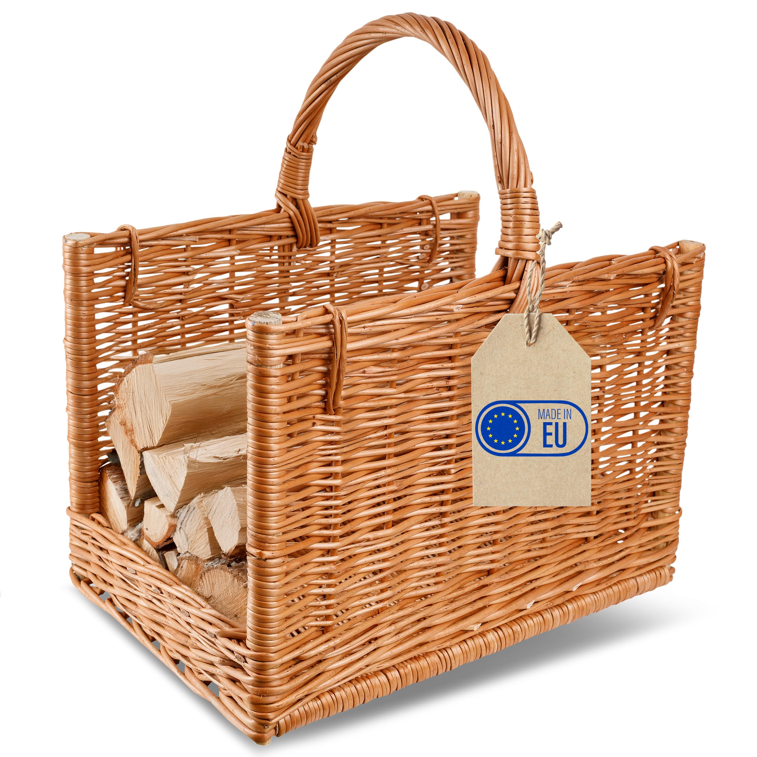Creative Home Kosz Wiklinowy Przechowywania Drewna Kominkowego z 45x30x47cm