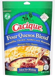 Cacique Shredded Four Quesos Blend, 7oz