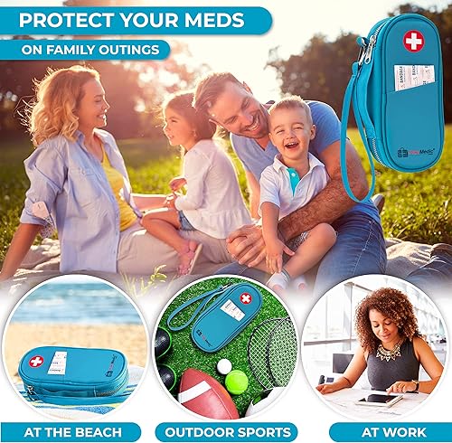 Miniatura 5 de PracMedic Bags Epipen - Estuche de transporte aislado para bolígrafos Epipens, Auvi-Q, inhalador, medicamentos para alergias y suministro de
