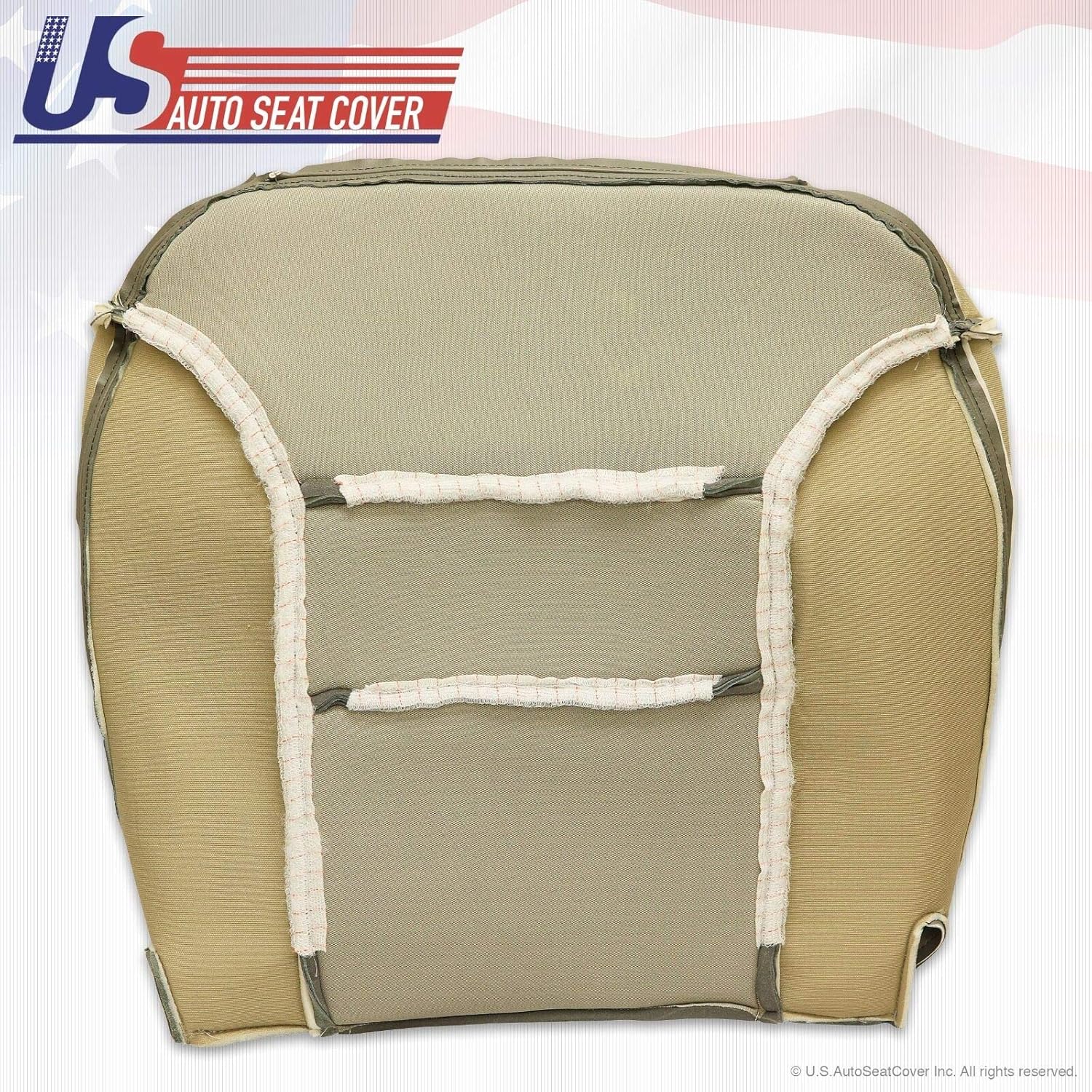 95-99 for Chevy Tahoe Suburban Driver Side Leather Bottom Seat Cover Med Neutral Tan