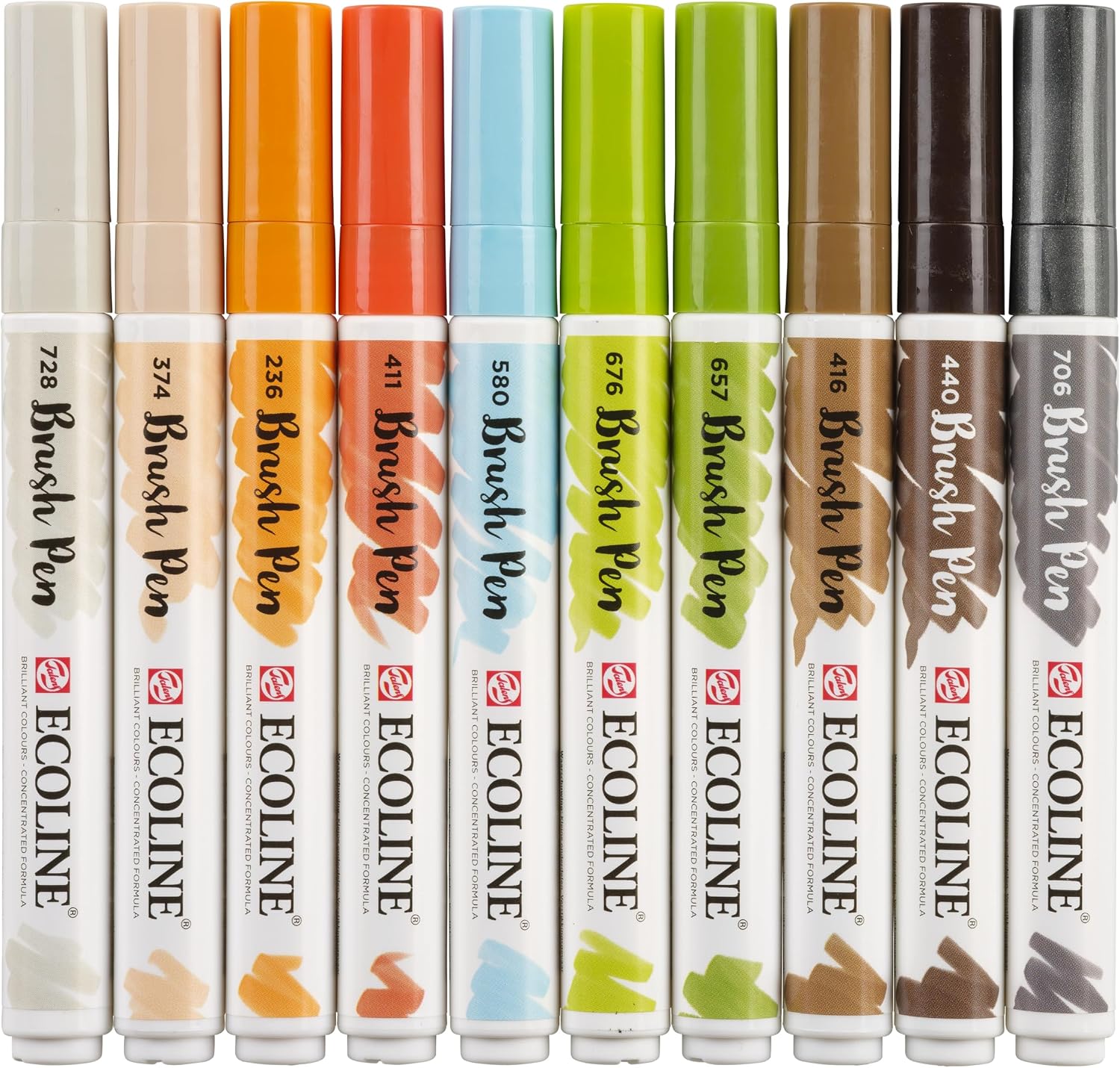 Ecoline Set of 10 brush pens - Architect
