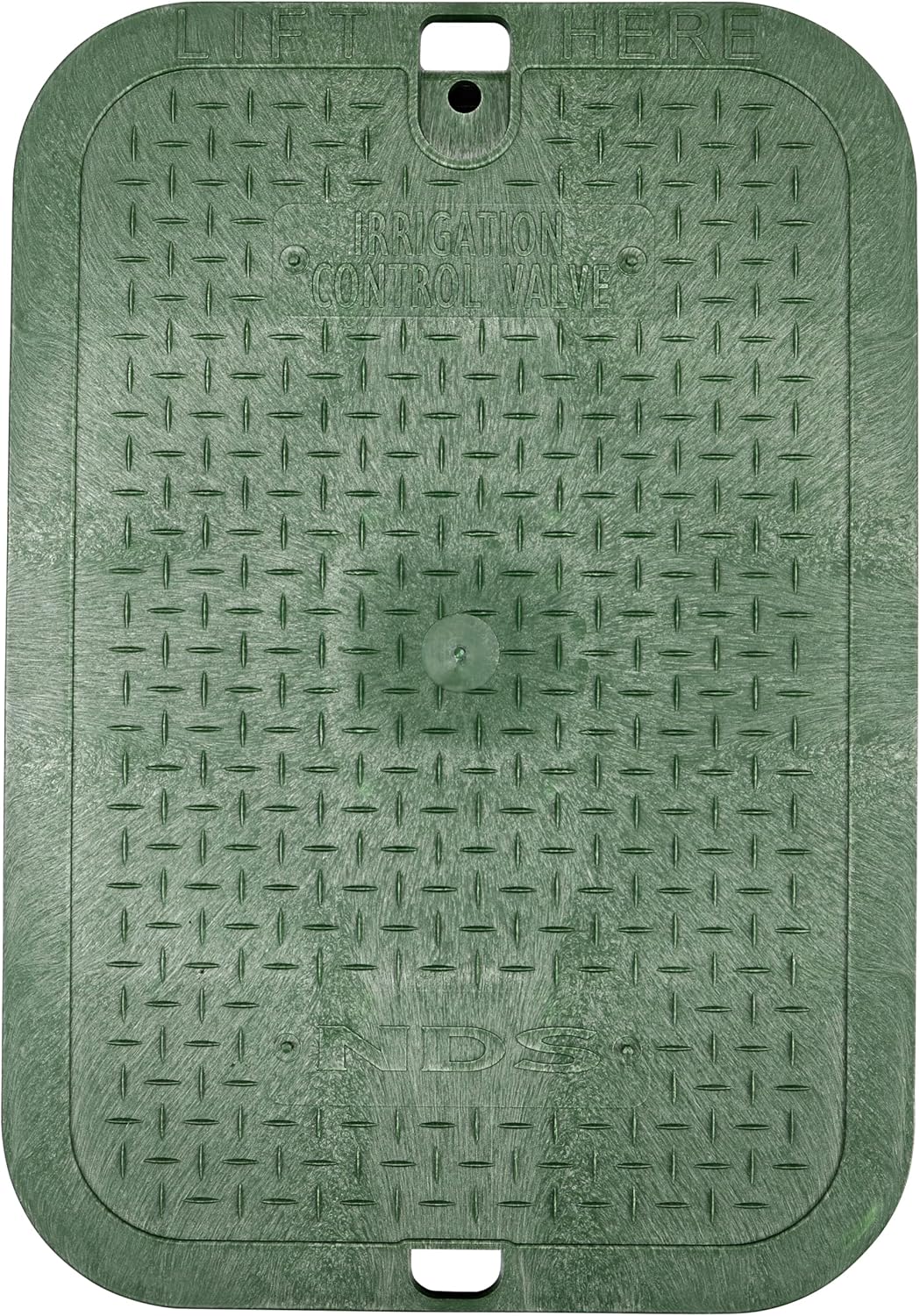 NDS 14 in. X 19 in. Rectangular Valve Box Extension and Cover, 6-3/4 in. Height, Irrigation Control Valve Lettering, Black Extension, Overlapping Green Cover, Black/Green