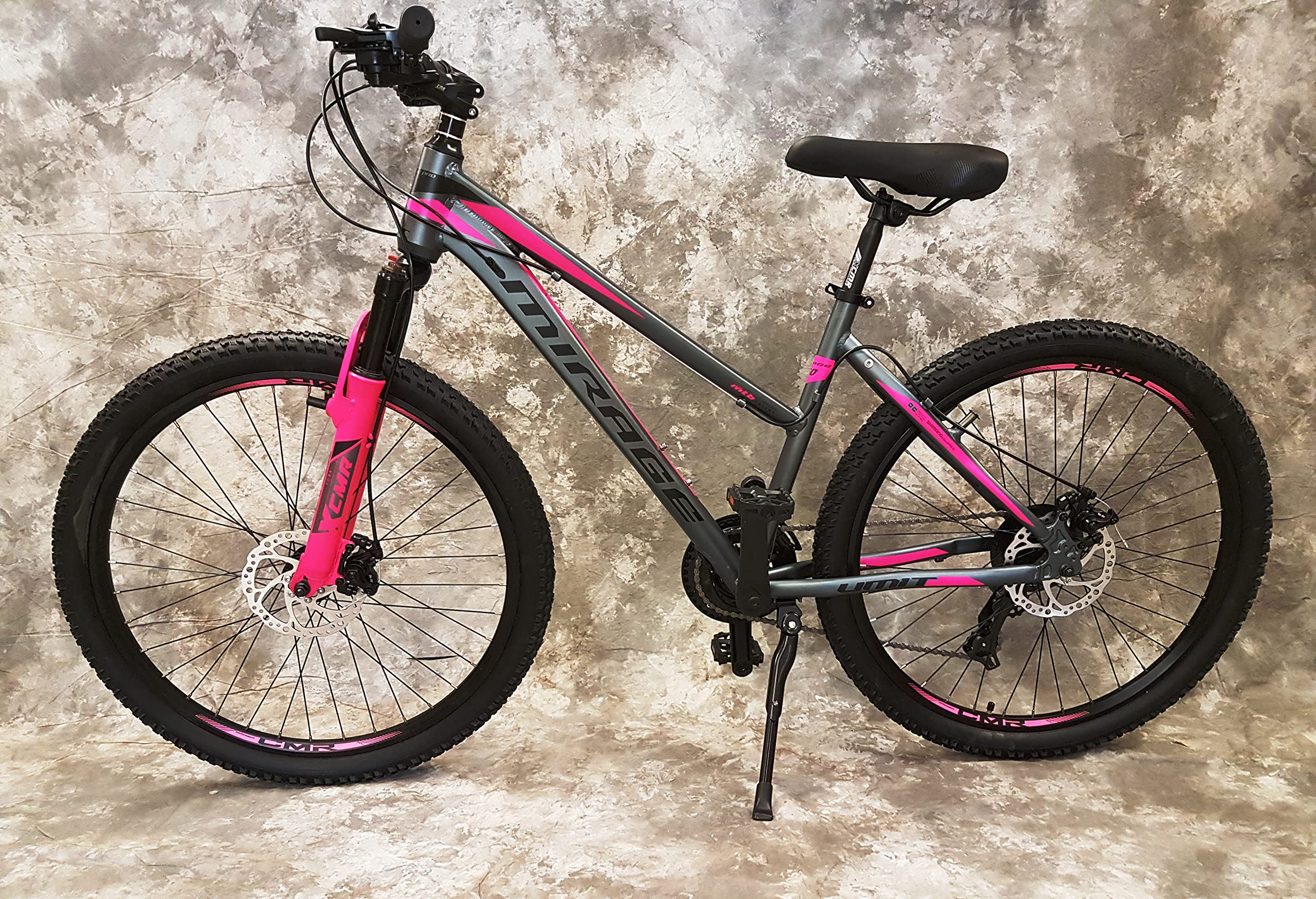 Generisch 26 Zoll Aluminium Damen MTB Gefedert mit 21-Gang Daumenklickkettenschaltung, Scheibenbremsen NEU 2670-ANTRA-PINK Bitte BEACHTEN AB 155 cm KÖPERGRÖSSE GEEIGNET !!!!!!!
