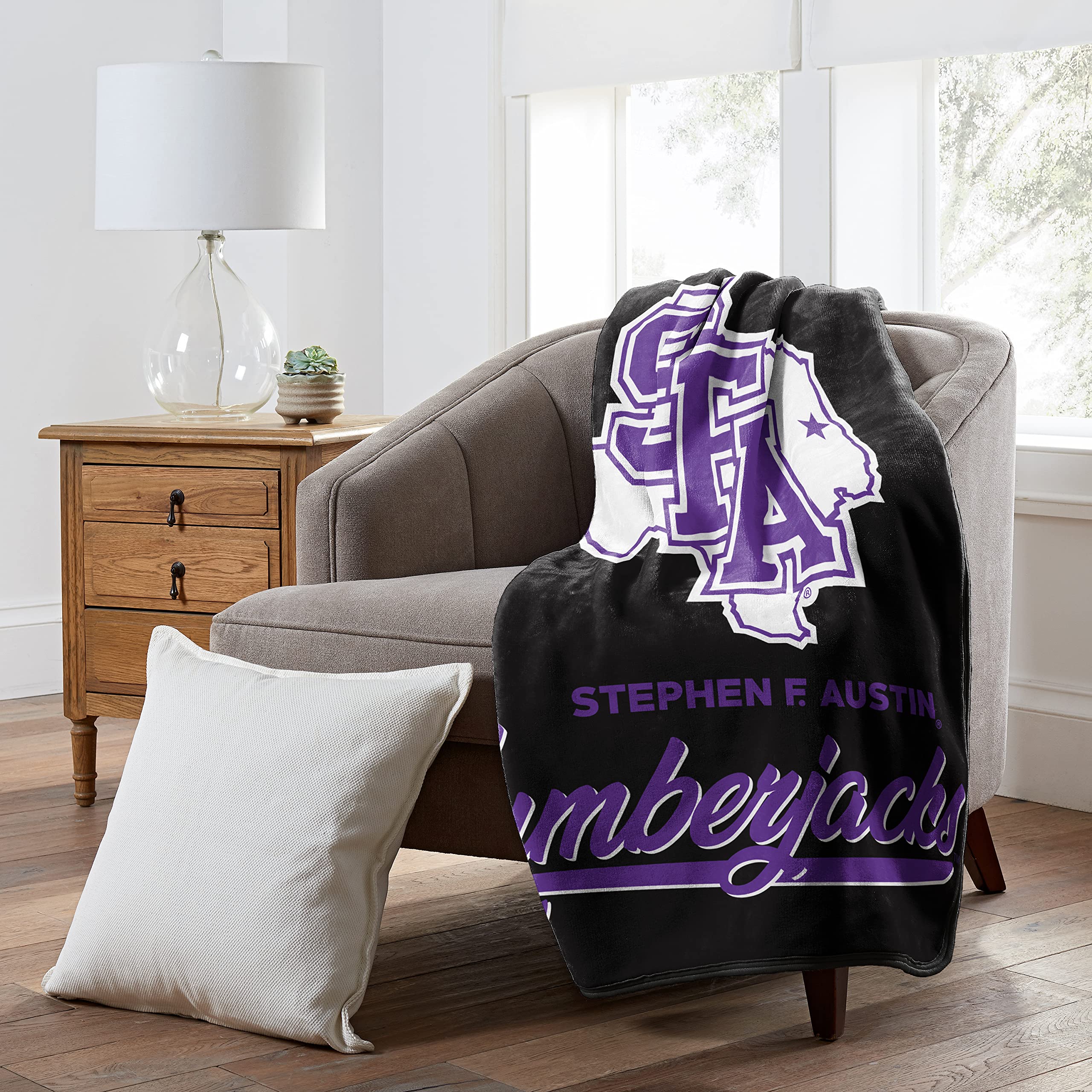 NCAA Unisex Micro Raschel Throw Blanket - Super Soft College Team Logo Blanket, 46x60 Inches, Machine Washable