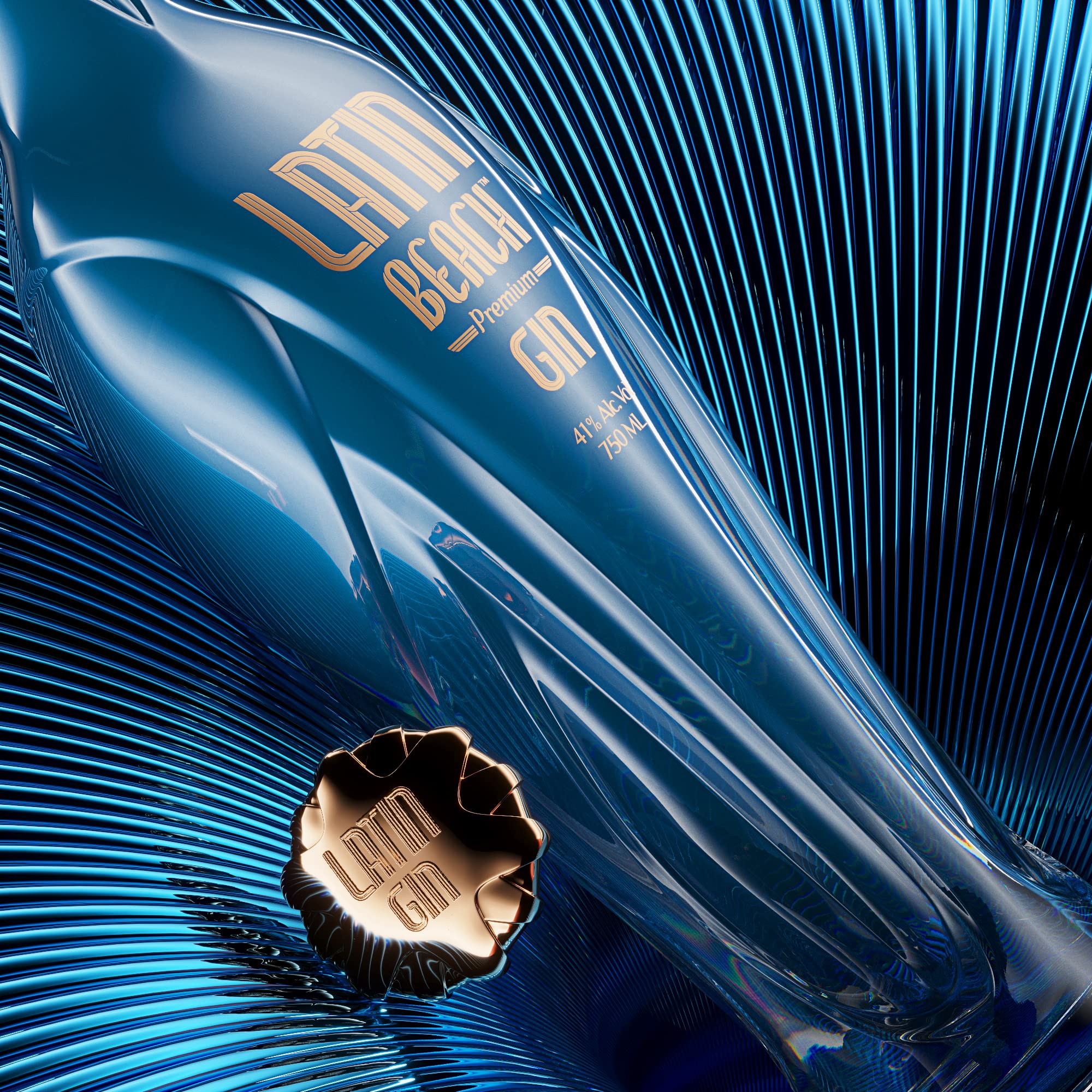 Latin Beach Gin 70cl – Gin Cítrico Tropical con Fruta de la Pasión, Mango y Notas de Cítricos Brillantes