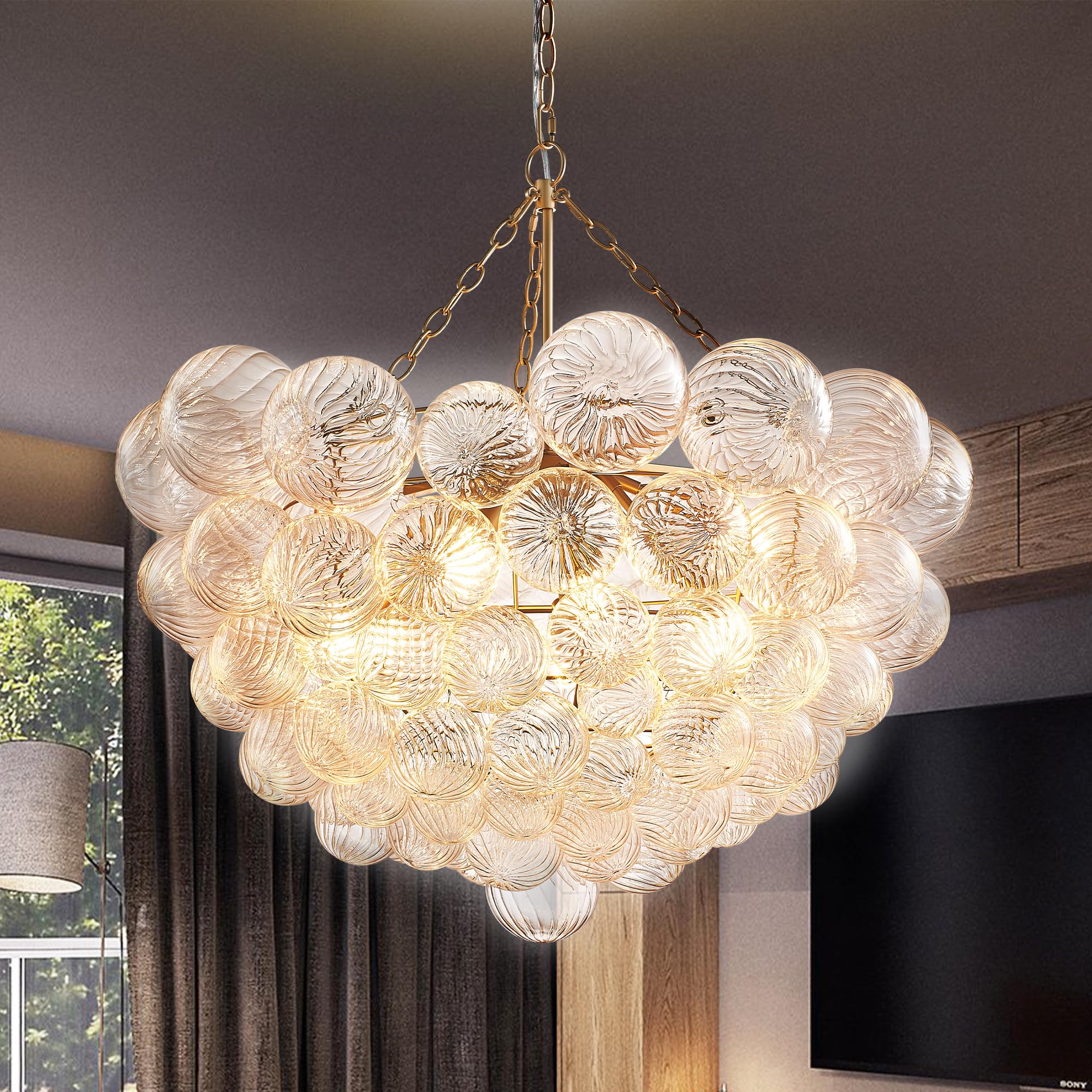 Bubble large Gold シャンデリア Bubble Chandeliers,Hand Blown Murano Bubble Flush Mount