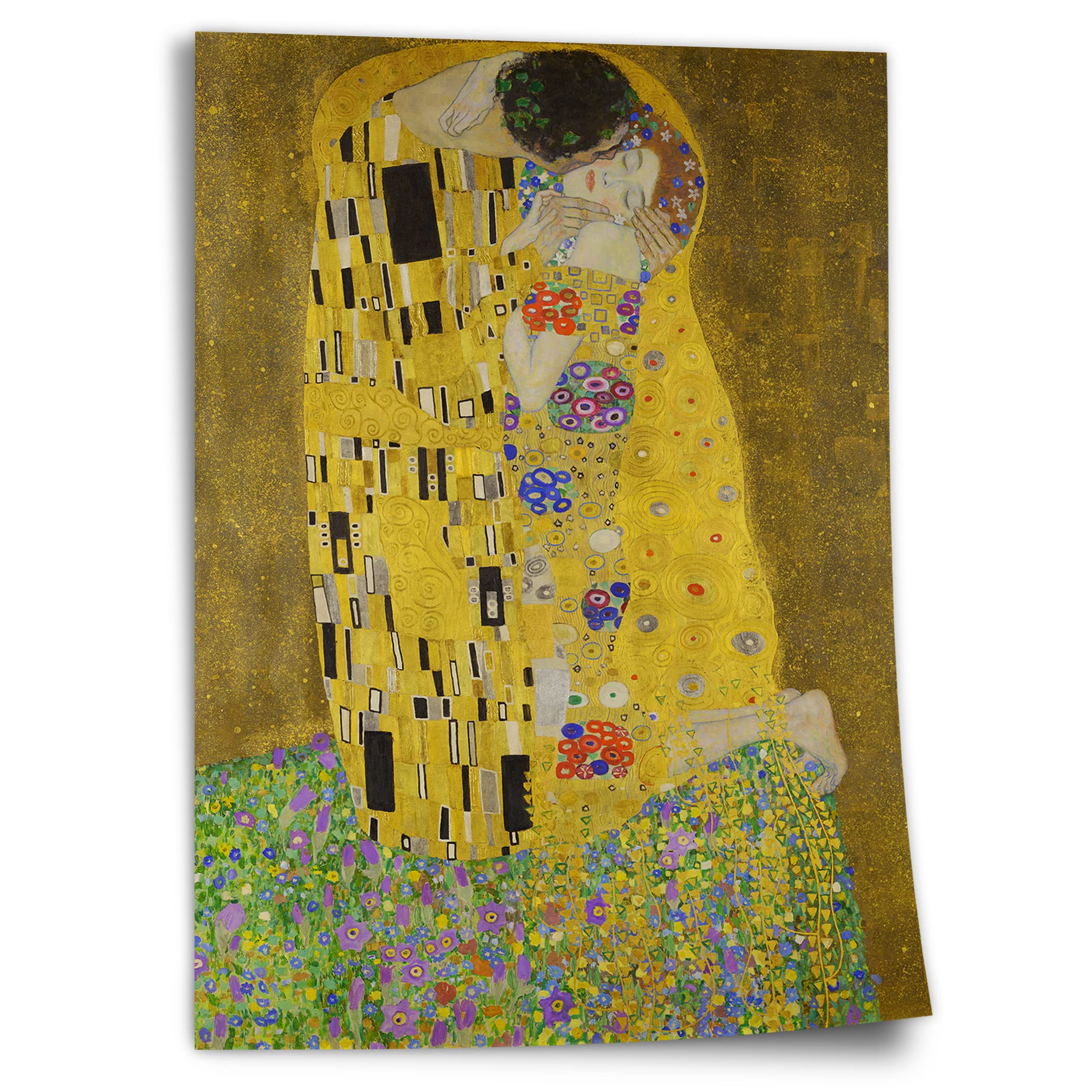Printistico Gustav Klimt Poster: The Kiss (1907-1908), Unframed Art Print, Mural - A4, A3, A2, A1, A0, Xxl - Living Room, Bedroom, Kitchen, Decoration