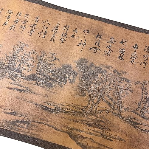 Miniatura 5 de CIFIBIFUN Pintura, desplazamiento, caligrafía antigua, arte de réplica, dinastía china de la canción, ascender al río en el festival Qing Ming, obra