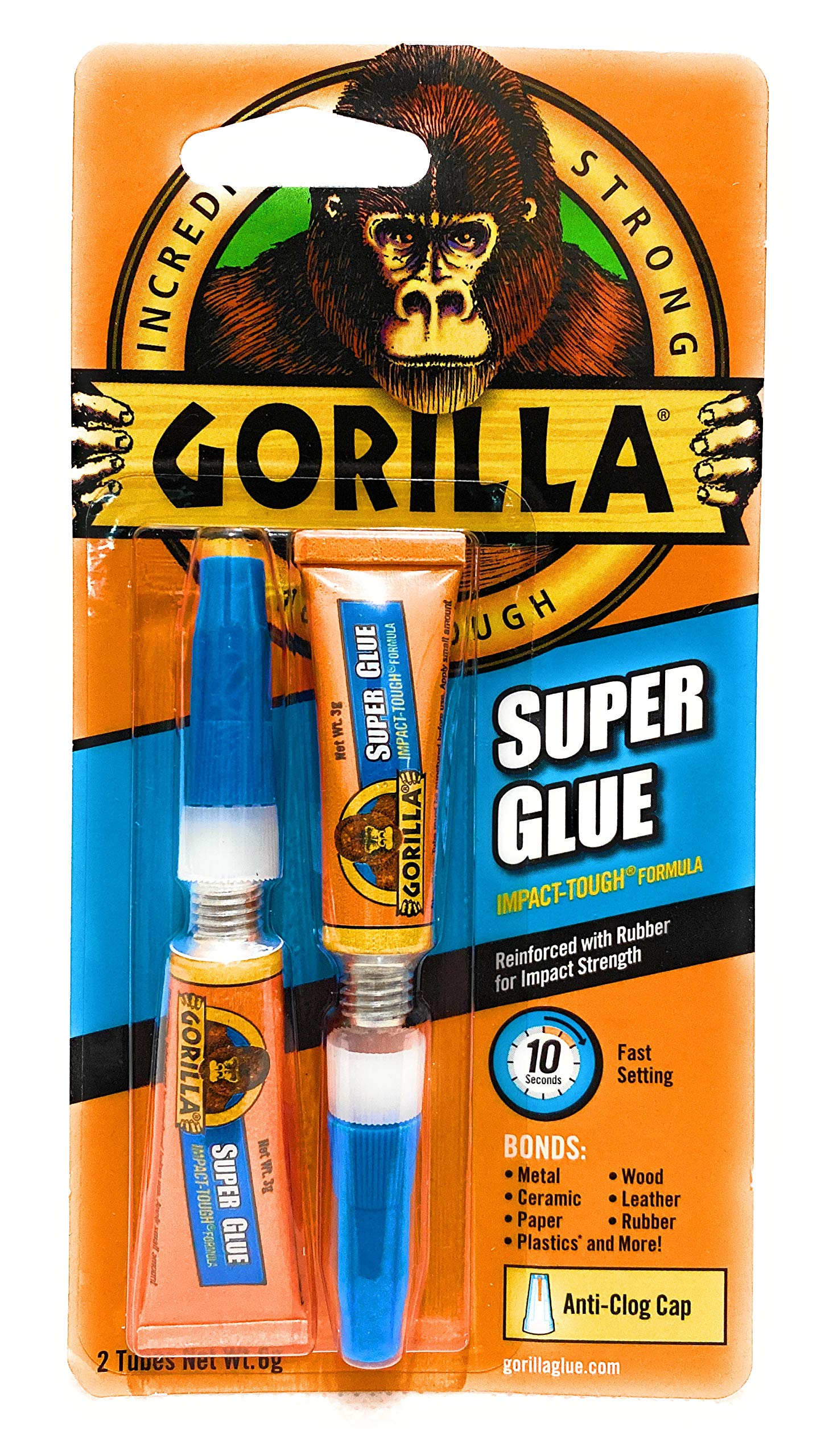 Super Glue, Instant Bonding, 2 - 3g Tubes