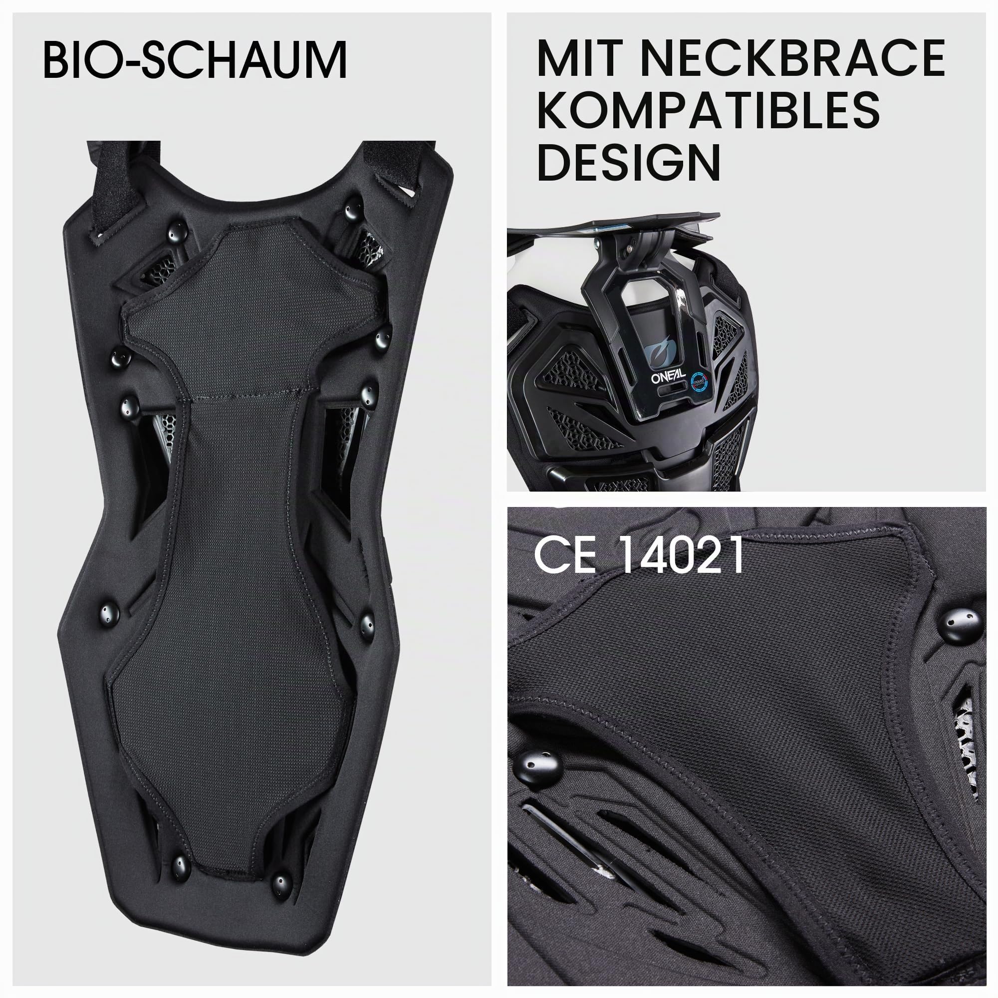 O'NEAL Split Brustschutz: Leichter und anpassbarer MX/Mountainbike-Schutz mit Halskrausenkompatibilität… – Ansicht 4